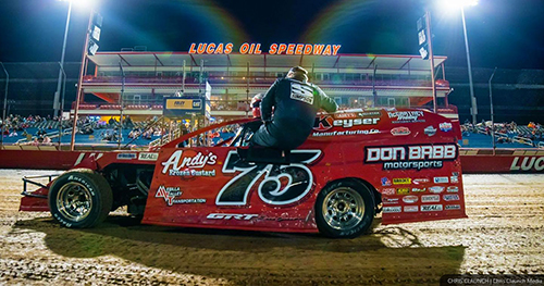 Phillips Celebrates in Lucas Oil Speedway Victory Lane